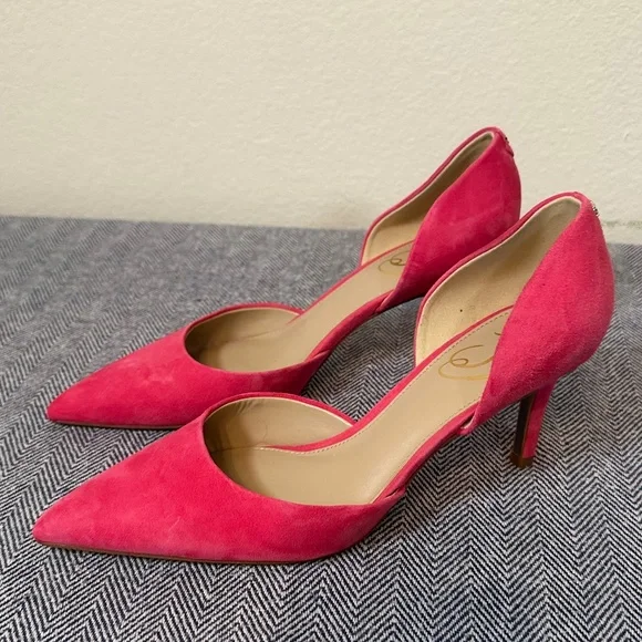 SAM EDLEMAN - Viv Pointed Toe d'Orsay Suede Pump - Picture 2 of 9